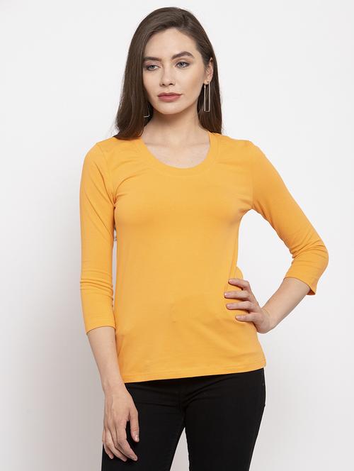 women's plain round neck t-shirt - 17621269 - Standard Image - 0