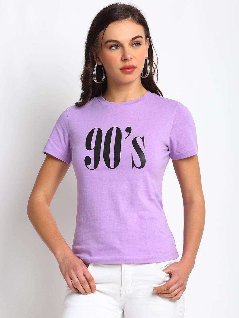 women's chest print crew neck t-shirt - 17621283 -  Zoom Image - 0