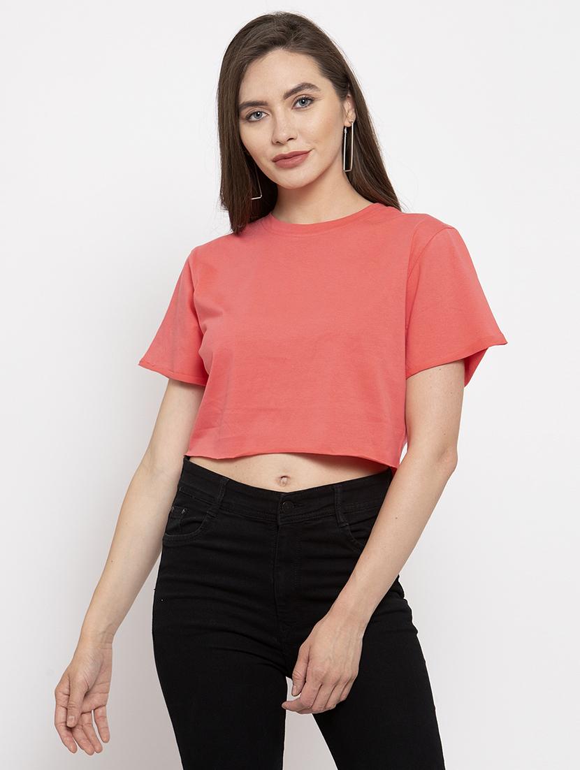 women's plain crew neck t-shirt - 17621300 - Zoom Image - 0