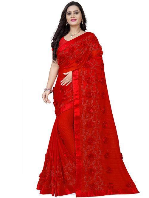 women's embroidered saree with blouse - 17623498 -  Standard Image - 0