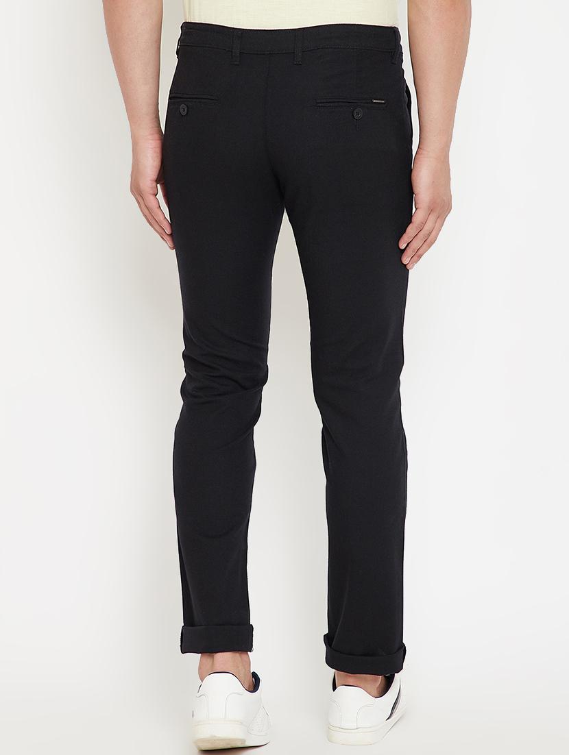 black solid chinos - 17623953 - Standard Image - 2
