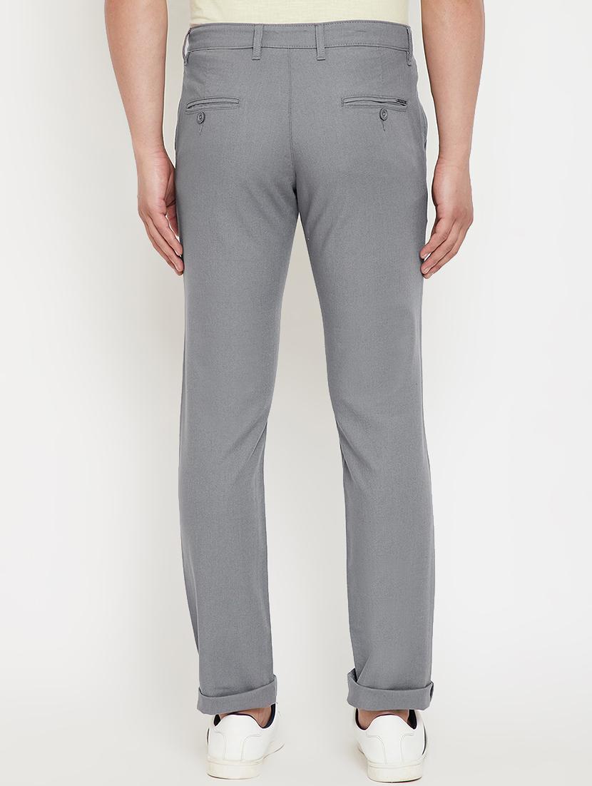 grey solid chinos - 17623954 - Standard Image - 2