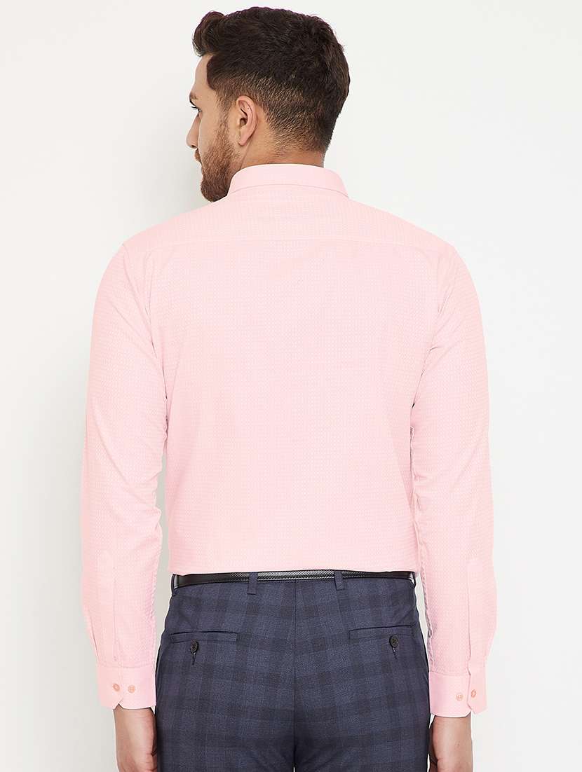 pink printed formal shirt - 17623996 - Standard Image - 2