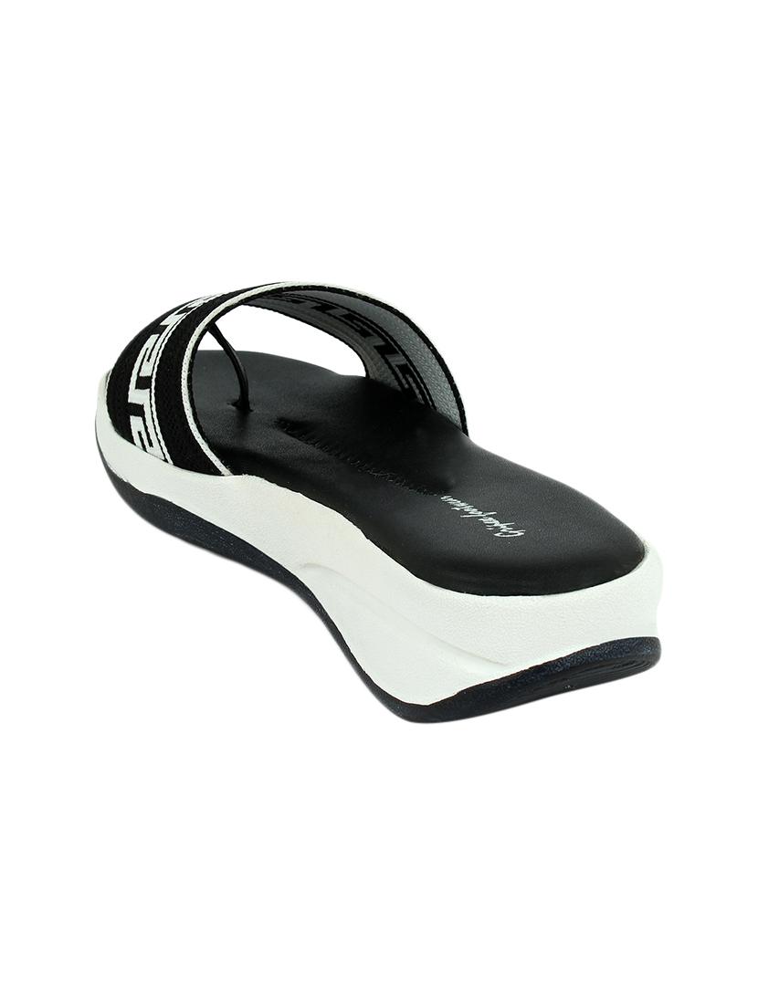 black synthetic slip on sandals - 17624448 - Standard Image - 2