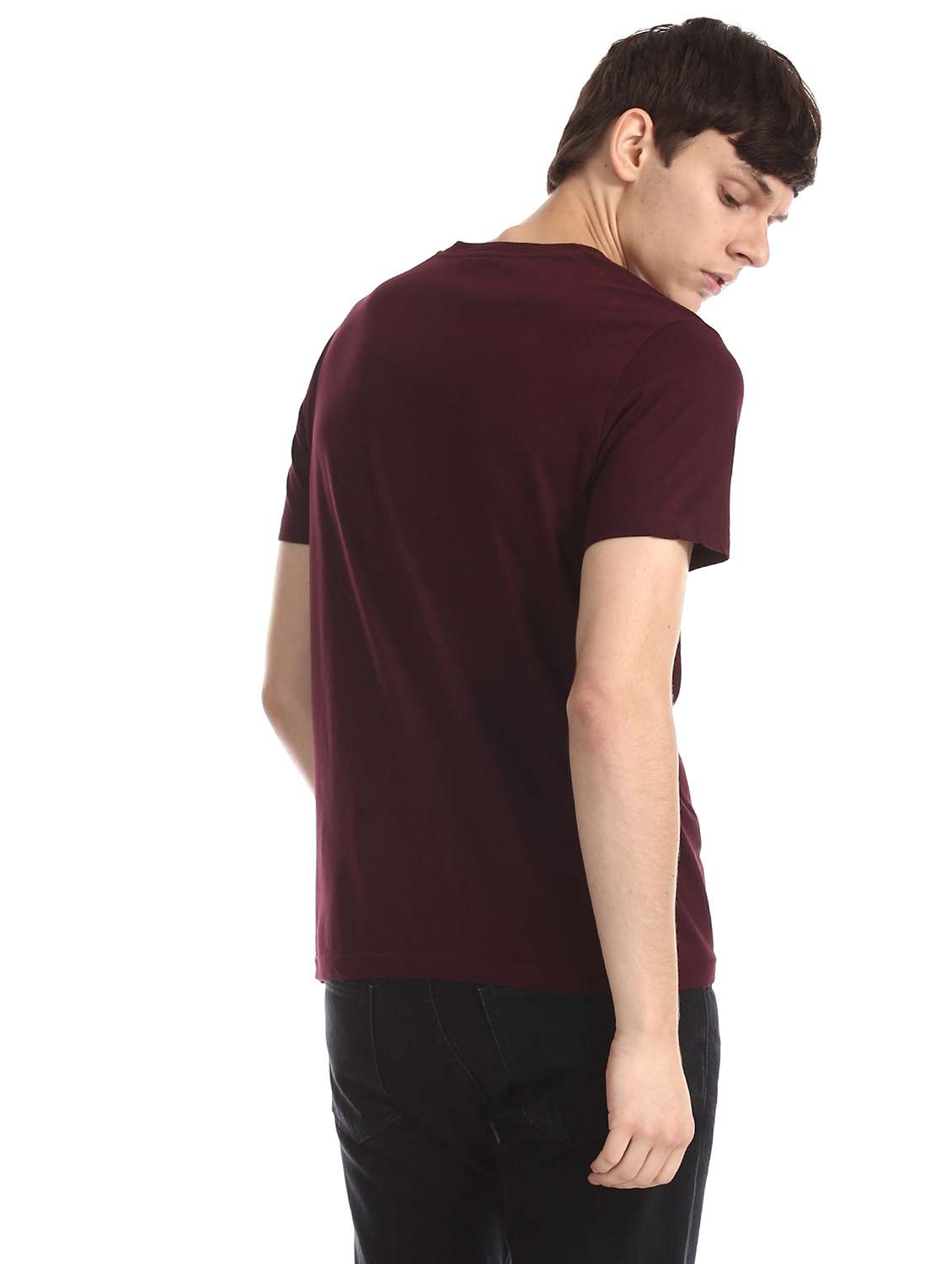 burgundy solid t-shirt - 17626097 -  Standard Image - 2