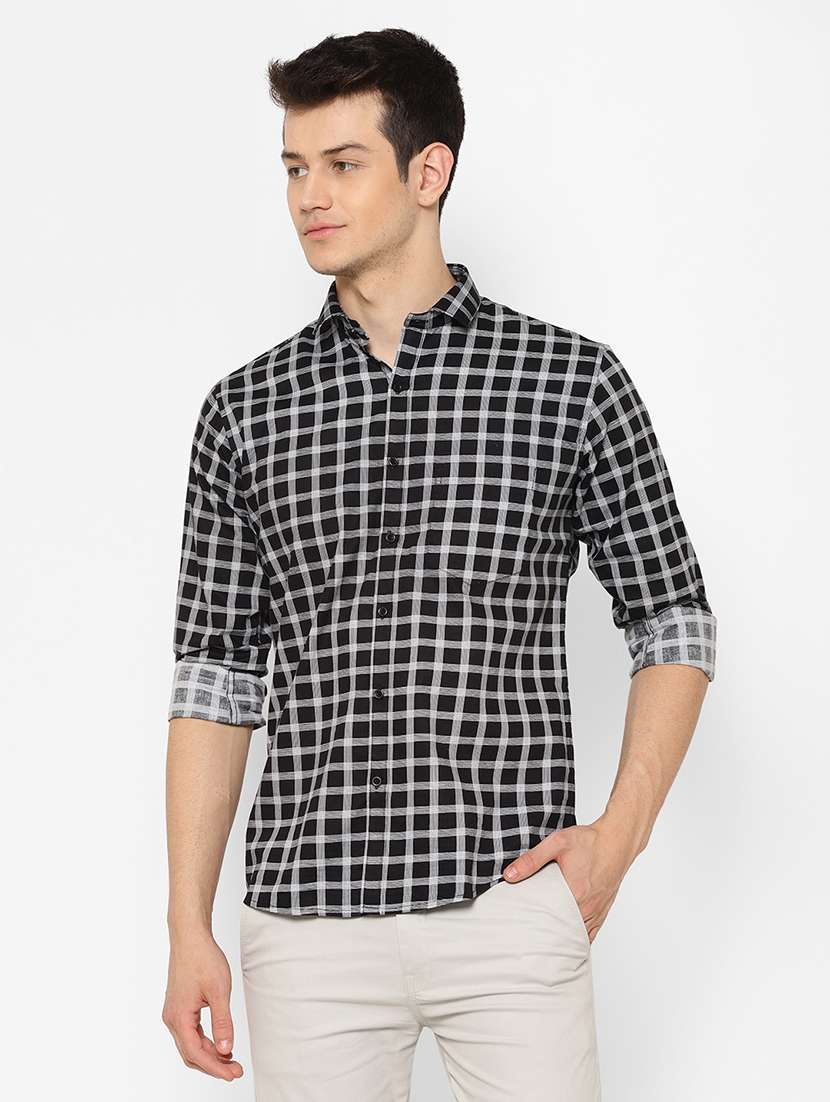 mens checks casual shirt