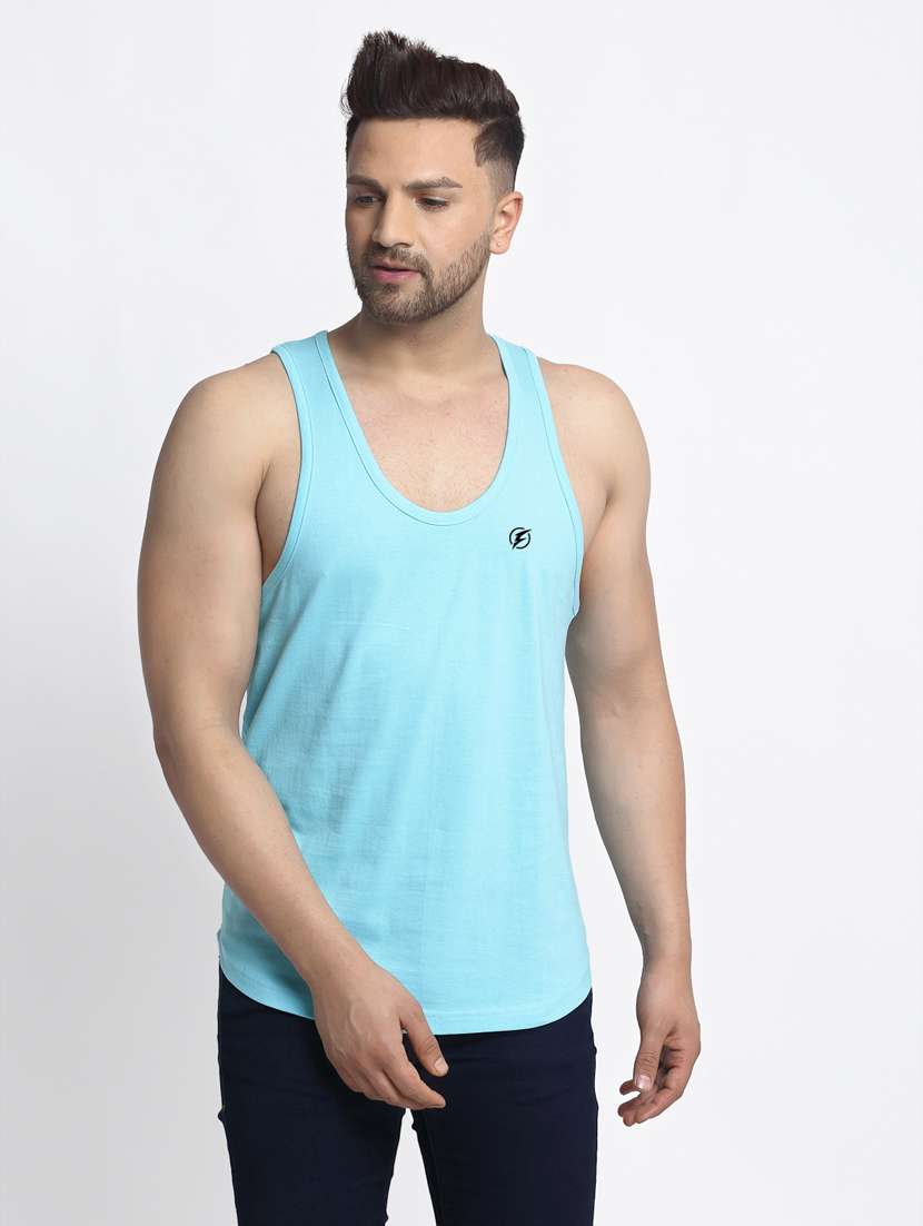 light blue solid vest 