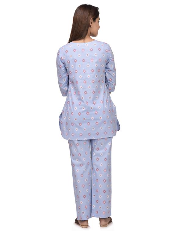printed nightwear pyjama set - 17630376 - Standard Image - 2