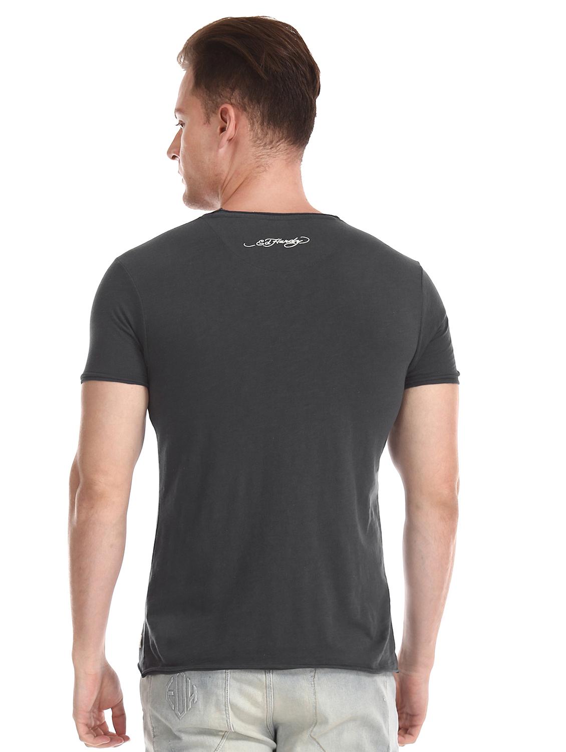black front printed t-shirt - 17631170 - Standard Image - 2
