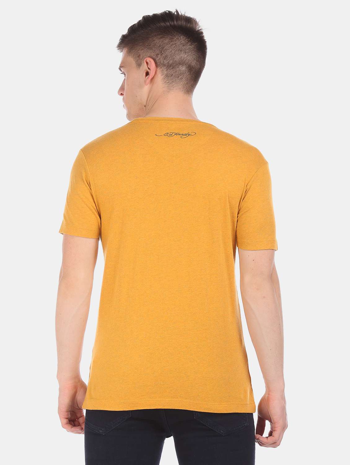 orange printed t-shirt - 17631229 - Standard Image - 2