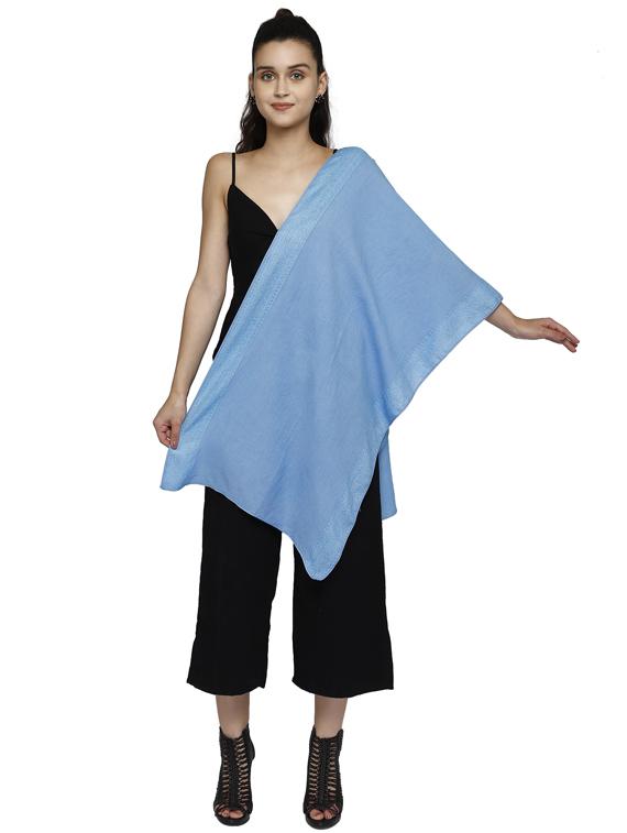 blue viscose stole - 17632577 - Standard Image - 2