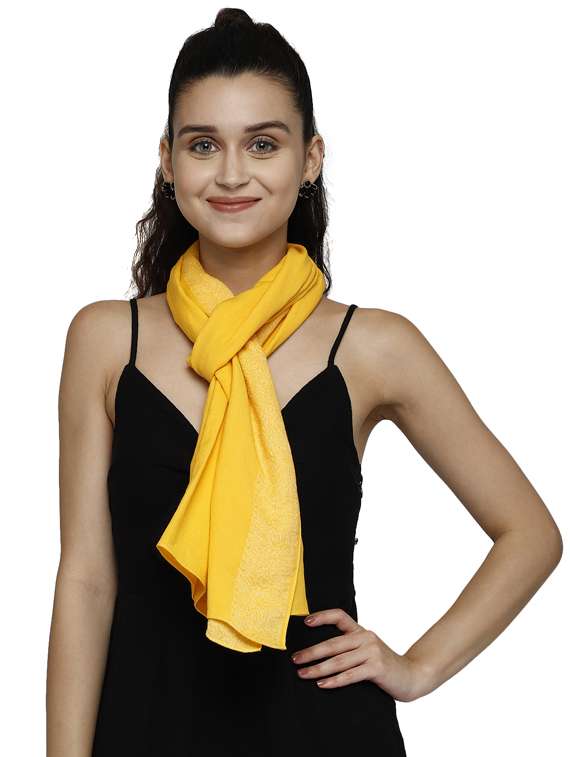 yellow viscose stole