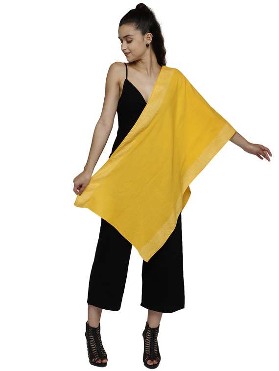 yellow viscose stole - 17632579 - Standard Image - 2