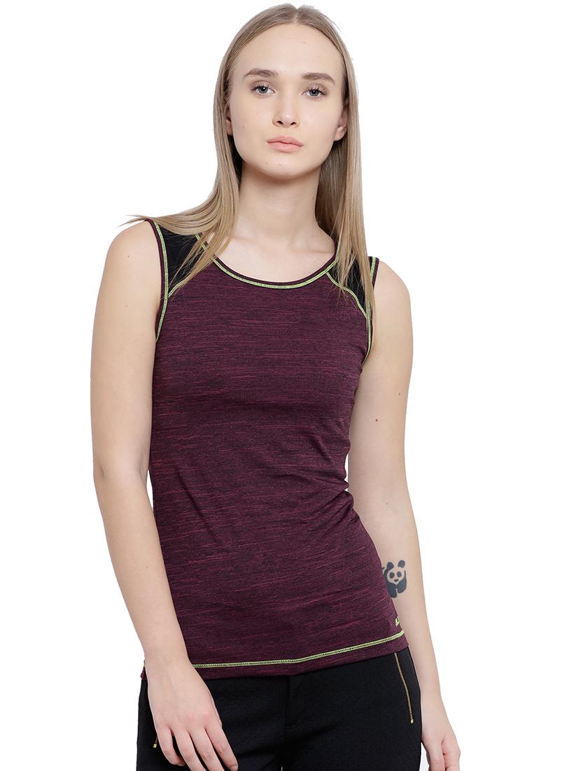 round neck melange top  - 17633053 -  Zoom Image - 0