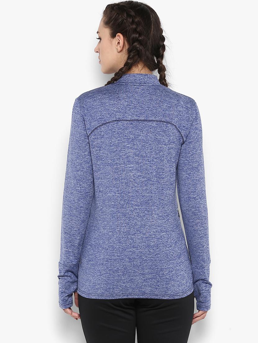thumb hole sleeves melange top - 17633097 - Standard Image - 2