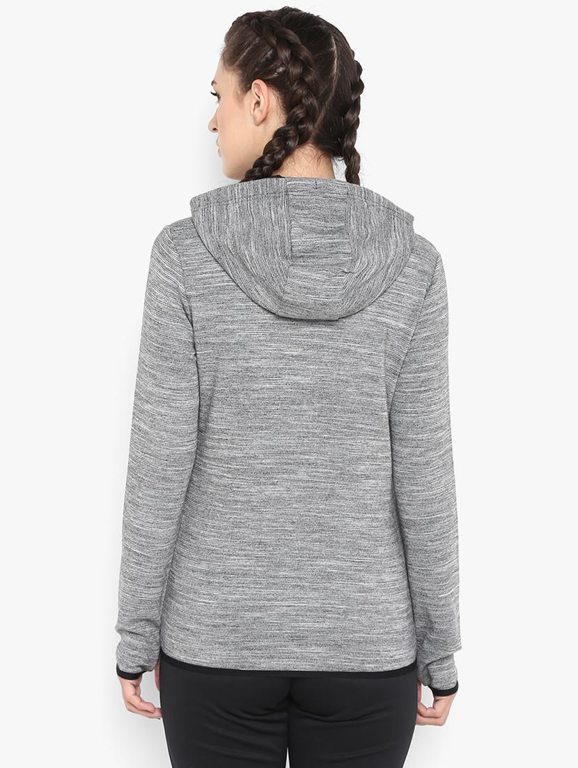 hooded neck melange jacket - 17633103 - Standard Image - 2
