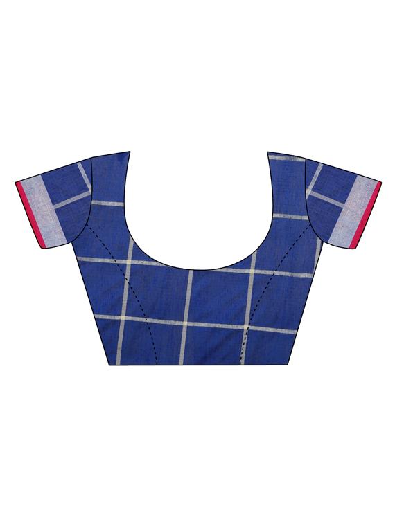 checkered kota doria saree with blouse - 17633229 - Standard Image - 2