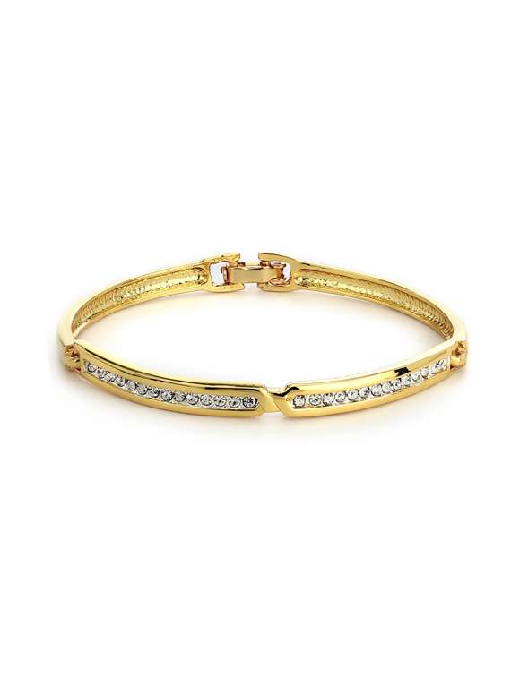 gold metal bangle bracelet - 17633469 - Zoom Image - 0