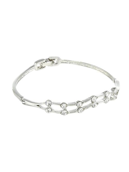silver metal bangle bracelet - 17633549 - Standard Image - 0