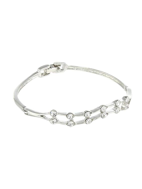 silver metal bangle bracelet - 17633549 - Zoom Image - 0