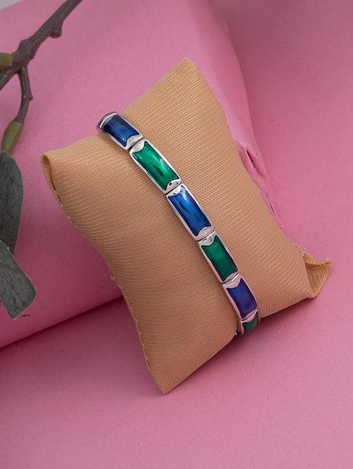 silver metal bangle bracelet - 17633553 - Standard Image - 0