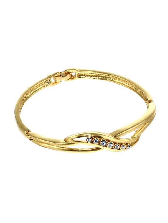 gold metal bangle bracelet - 17633567 - Zoom Image - 0