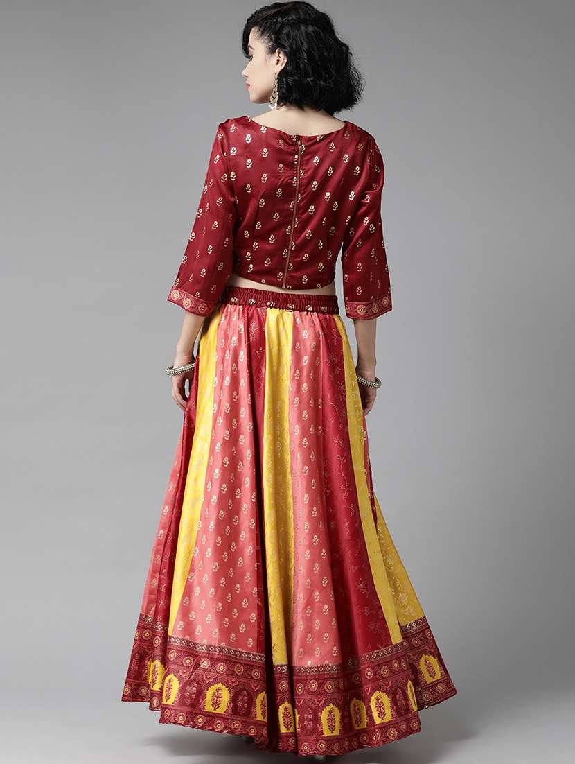 blue cotton flared lehenga - 17633664 -  Standard Image - 2