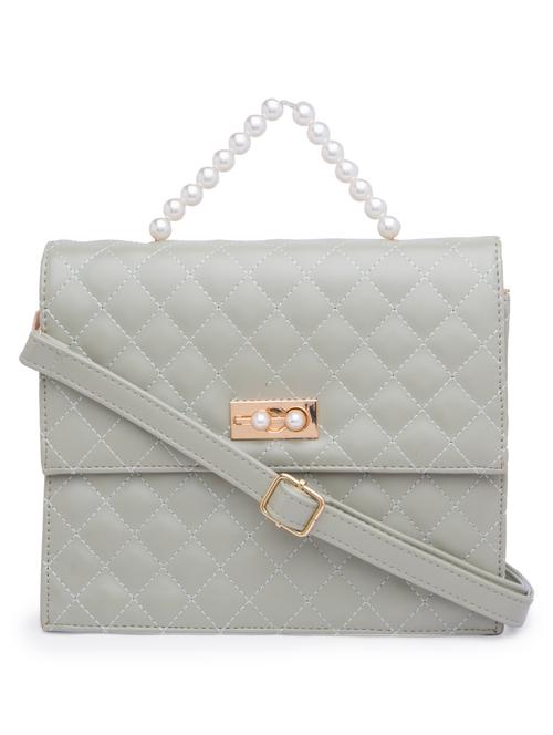 green leatherette (pu) handbag - 17633764 -  Standard Image - 0