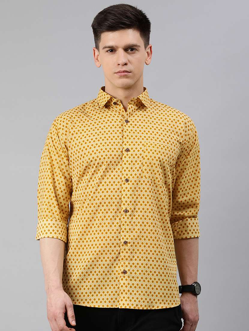 mens geometric casual shirt