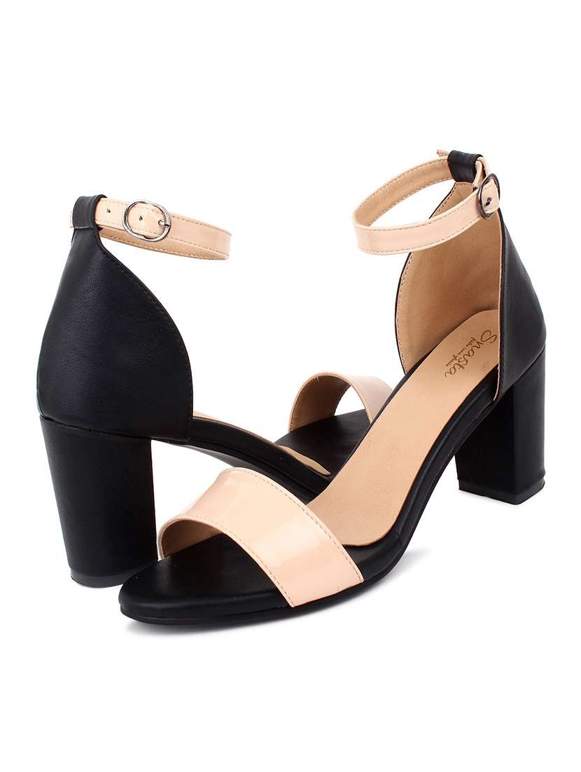 nude patent leather closed back sandals - 17636409 -  Standard Image - 2