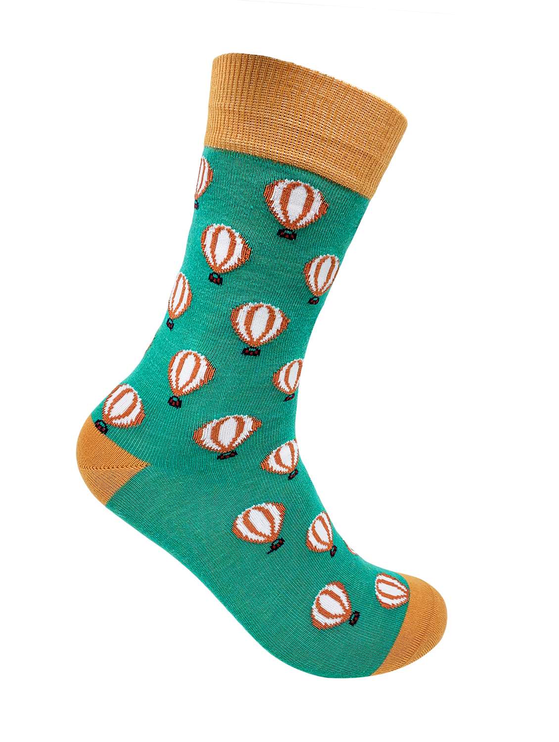 green printed above ankle length sock