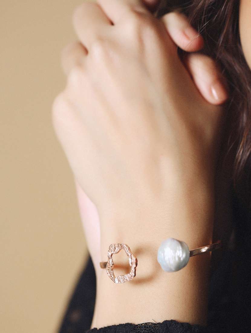 pink brass cuffs bracelet - 17637492 -  Standard Image - 2