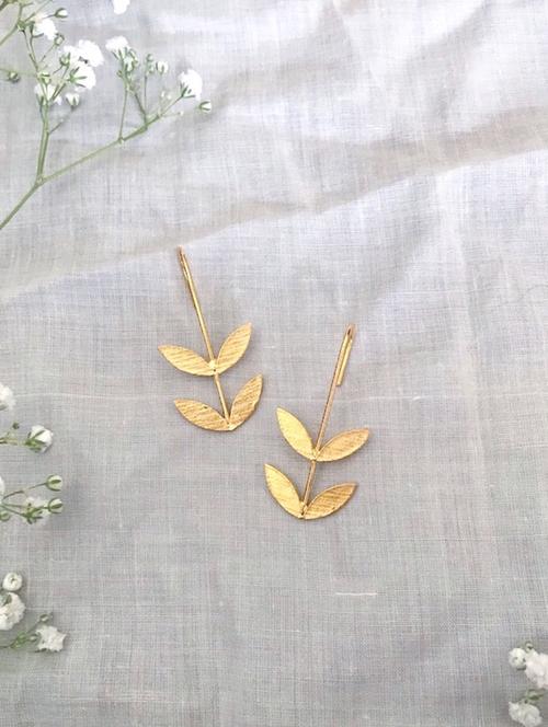 gold plated hoop earring - 17637505 -  Standard Image - 0