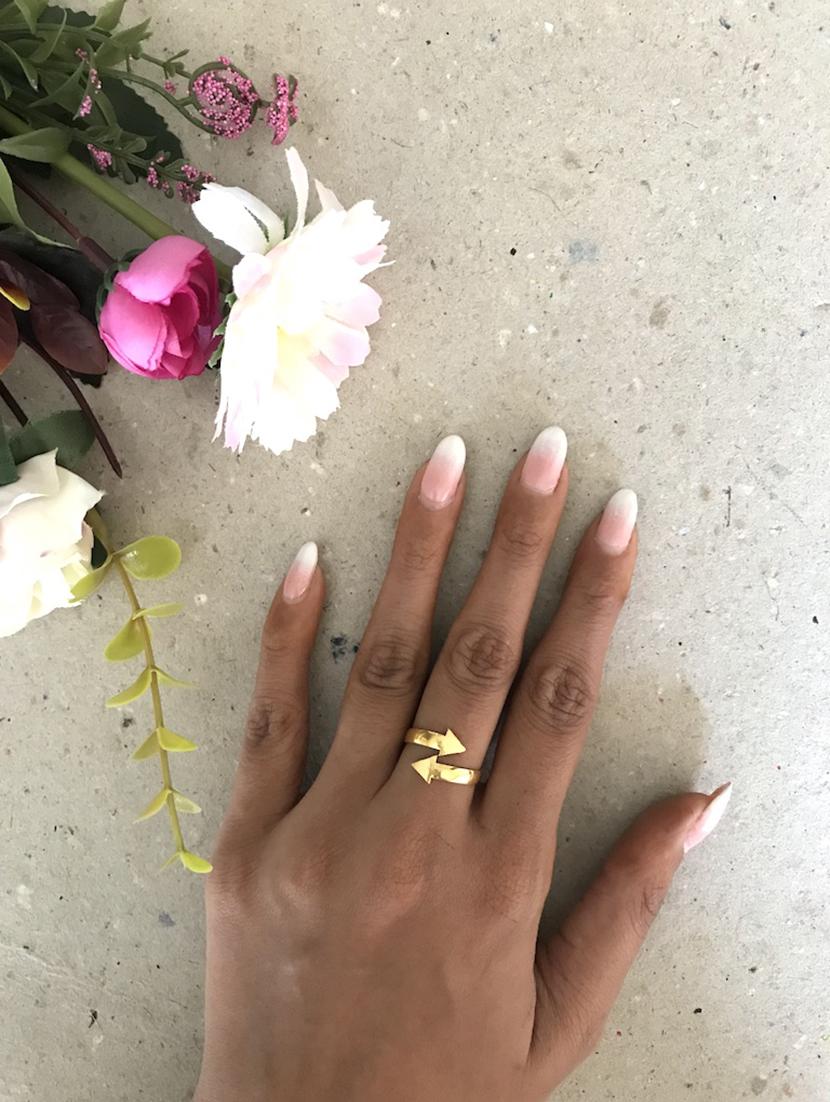 gold plated hand ring - 17637567 - Standard Image - 2