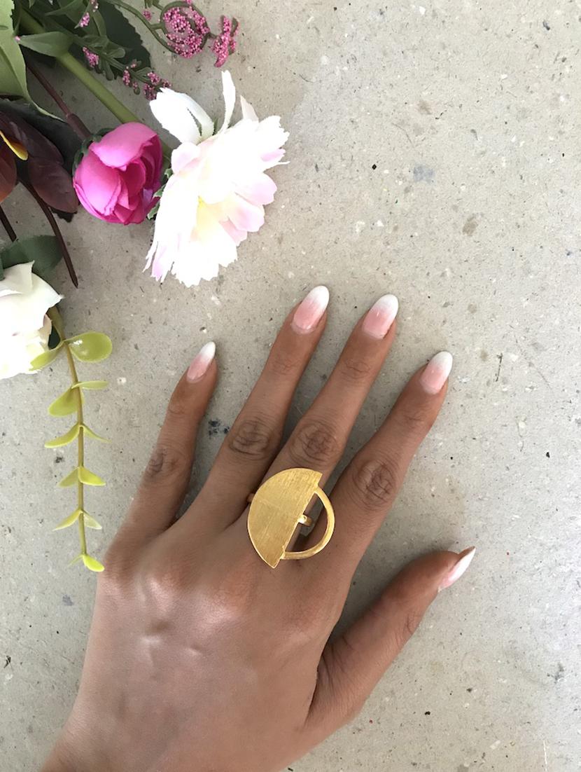 gold plated hand ring - 17637569 - Standard Image - 2