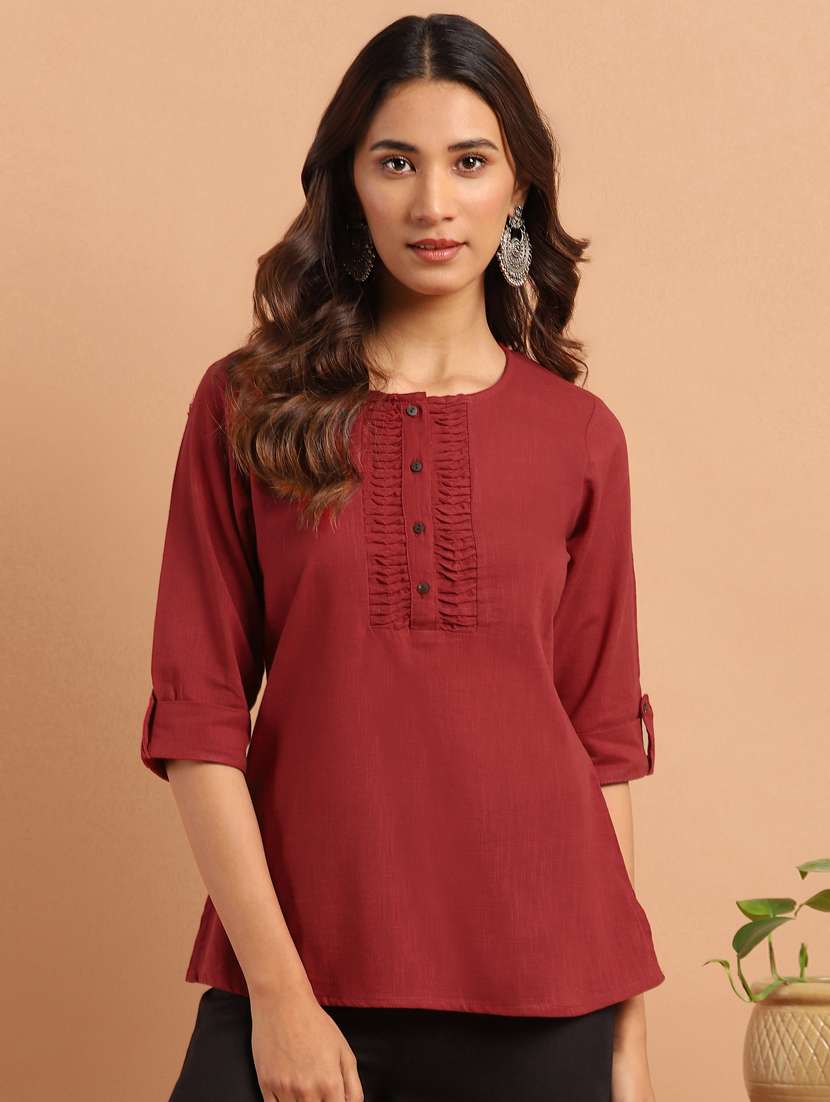 Women's A Line Round Neck Top