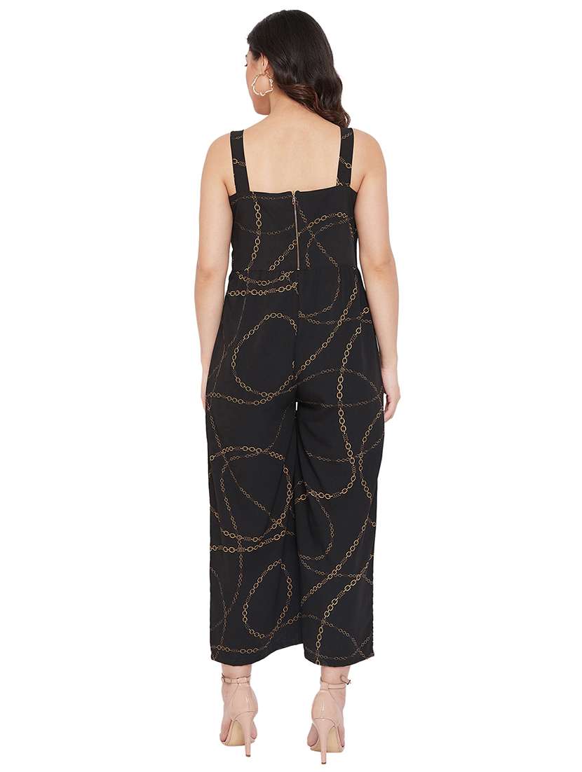 shoulder strap printed full leg jumpsuit - 17639970 - Standard Image - 2