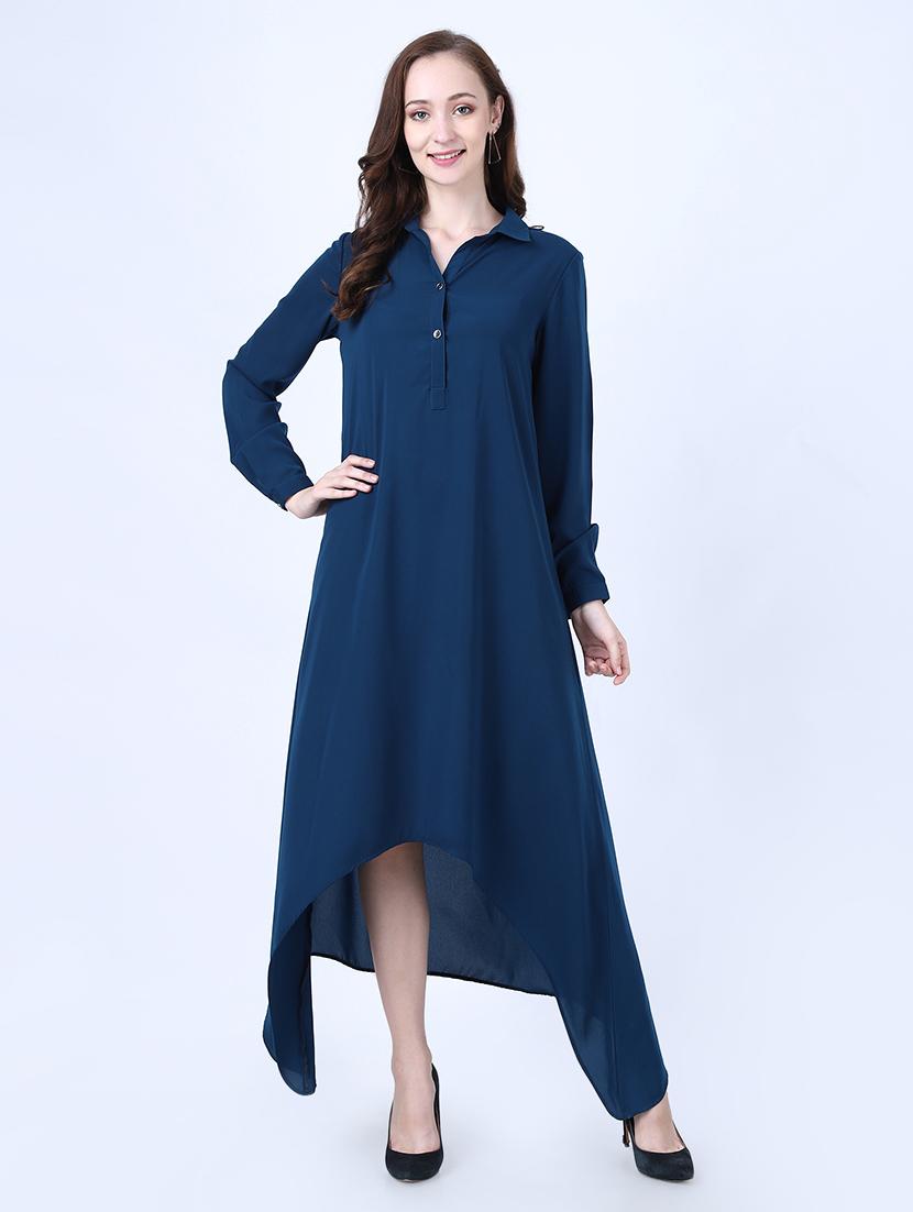 women's asymmetric solid dress - 17641215 -  Zoom Image - 0