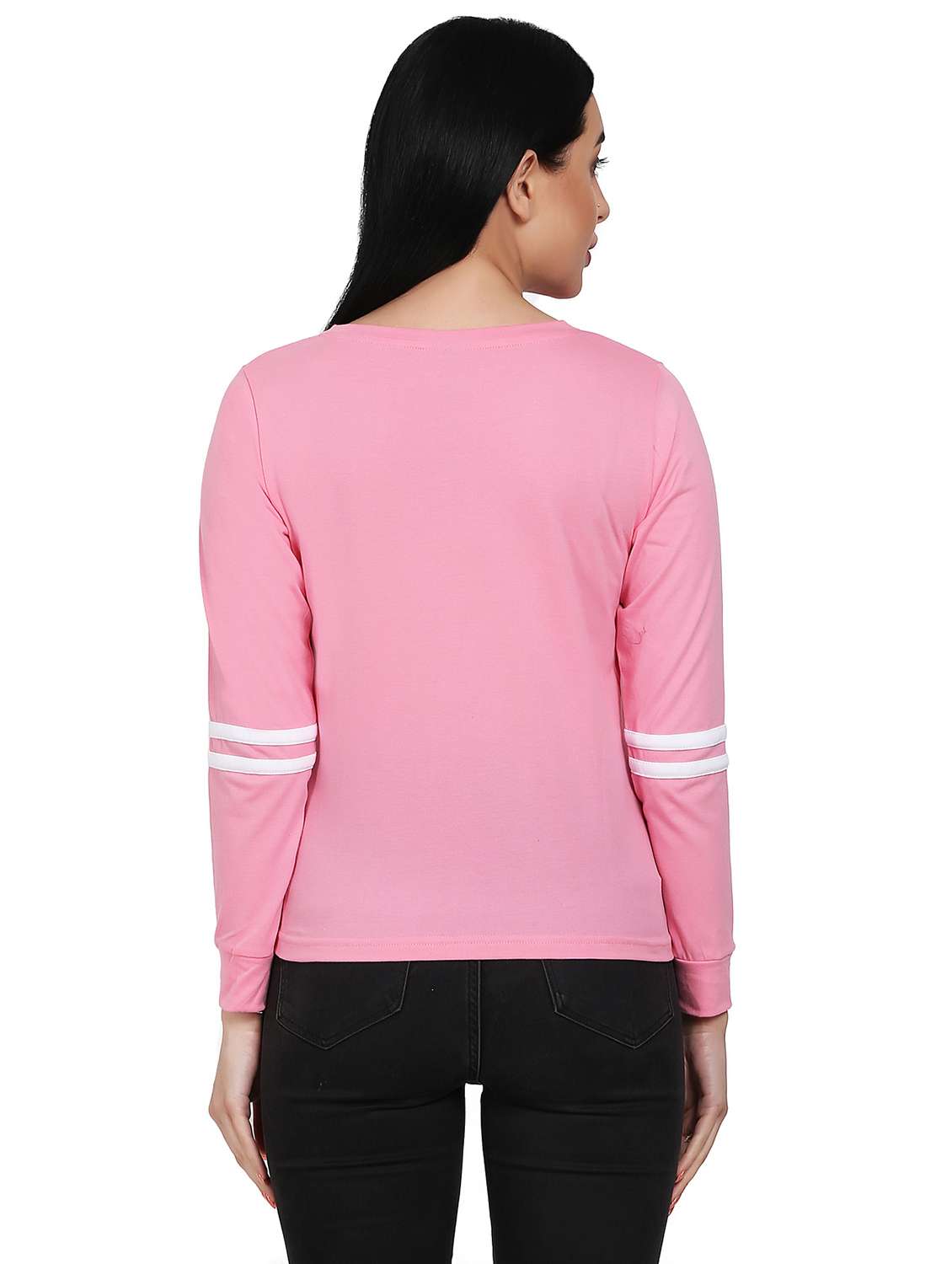 women's chest print round neck t-shirt - 17641990 -  Standard Image - 2