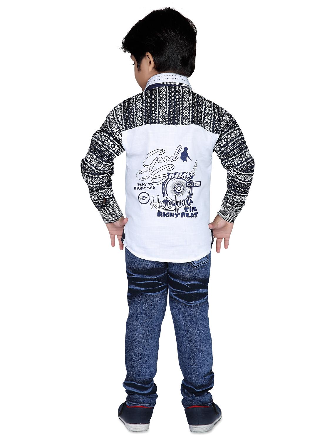 white printed full length sets - 17645343 - Standard Image - 2