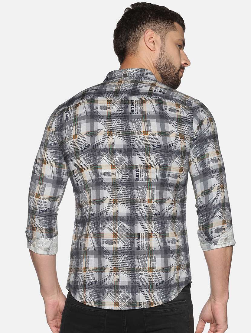 mens typography casual shirt - 17646737 - Standard Image - 2