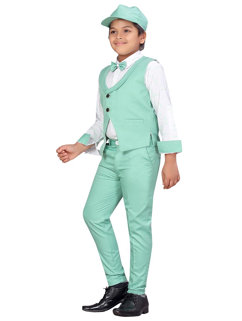 green cotton blend suit sets - 17646774 - Standard Image - 2