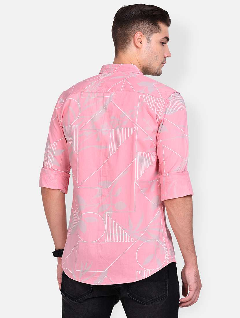 pink printed casual shirt - 17646882 - Standard Image - 2