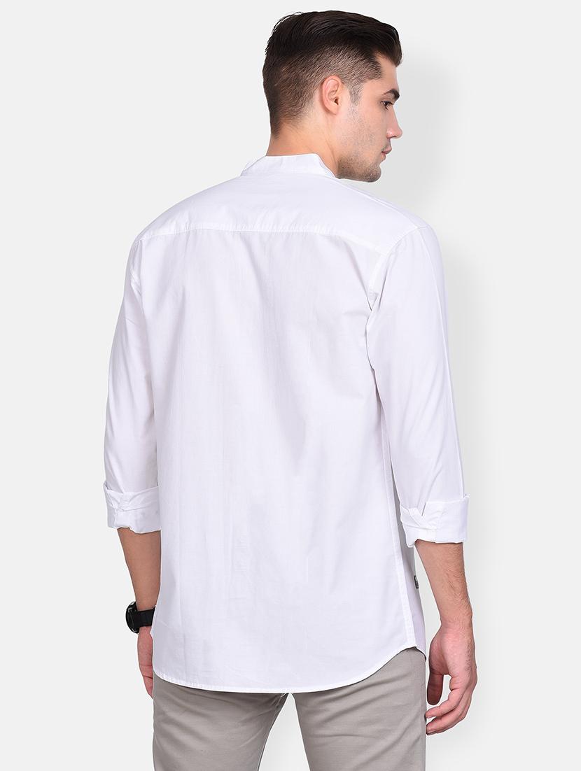 white solid casual shirt - 17646889 - Standard Image - 2