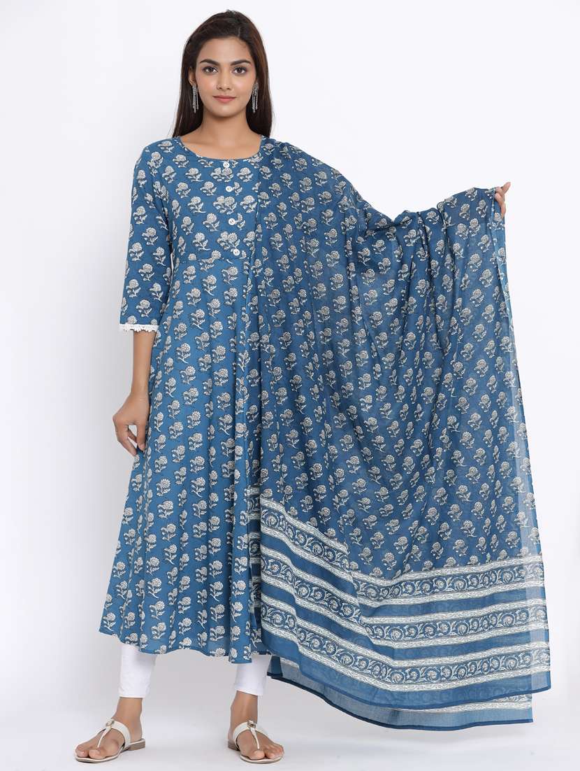 floral kurta dupatta set