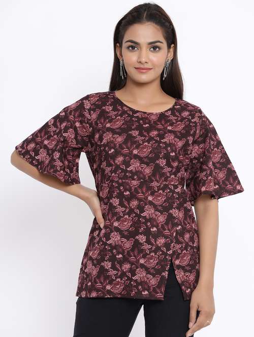 bell sleeved floral top  - 17647289 -  Standard Image - 0