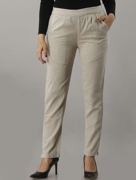 women solid cigarette pant 