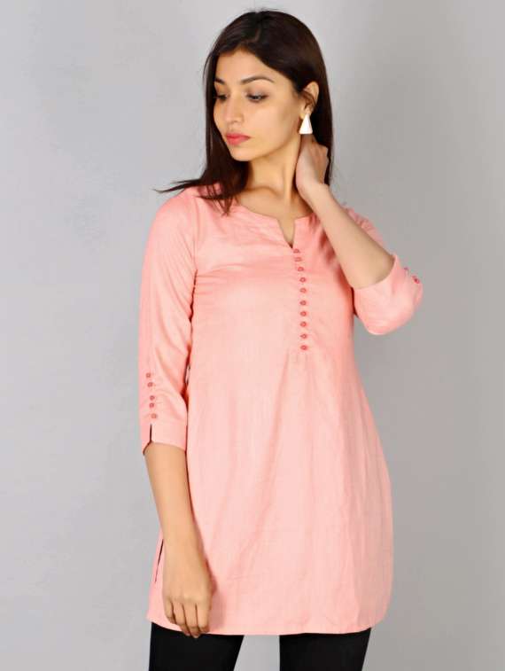 side slit solid tunic 