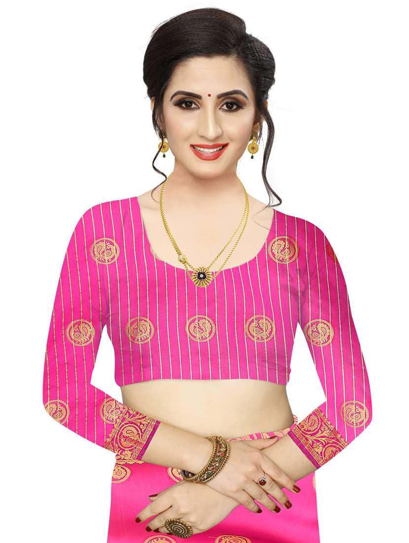 ethnic motifs woven saree with blouse - 17651273 -  Standard Image - 2