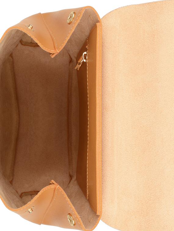 yellow leatherette (pu) regular backpack - 17651510 - Standard Image - 2
